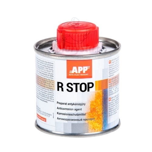 R-STOP - APP to puszka 100ml produktu służącego wiązaniu rdzy w stabilną powłokę. RSTOP ma wygodny sposób dozowania nadaje się dla profesjonalistów i dla amatorów