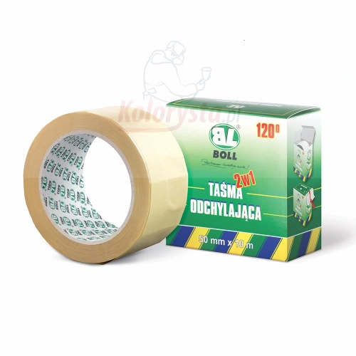 Taśma odchylająca lakiernicza BOLL 2w1 50 mm x 10 m do maskowania uszczelek i szczelin podczas lakierowania samochodu