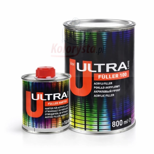 Podkład akrylowy ULTRA Line Füller 100 800 ml z utwardzaczem 160 ml – zestaw podkładu wypełniającego do lakiernictwa samochodowego