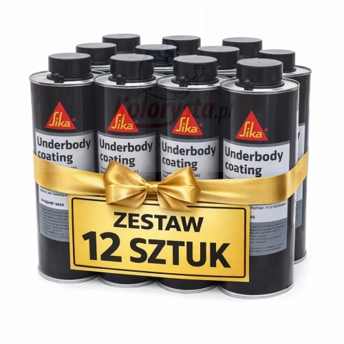 Zestaw 12 sztuk Sika Underbody Coating czarne opakowania środek do konserwacji podwozia