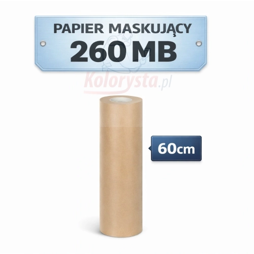 Papier maskujący lakierniczy 45g/m2 rolka 60 cm do zabezpieczania powierzchni podczas malowania