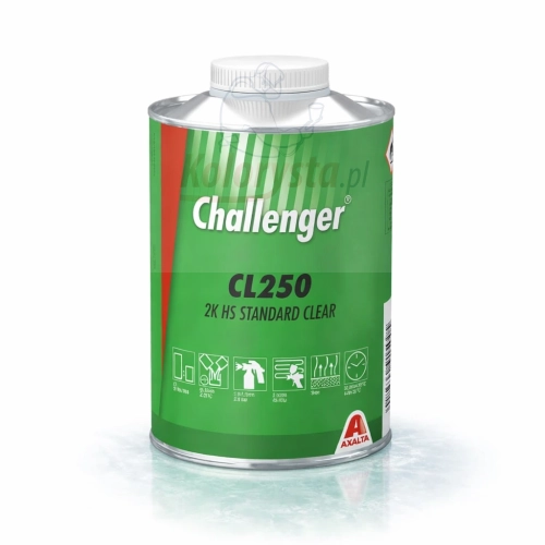 Lakier bezbarwny Challenger CL250 2K HS Standard Clear 1L – puszka na białym tle