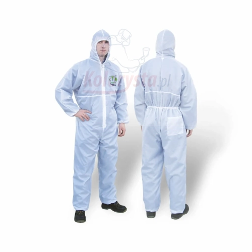 Kombinezon ochronny BOLL wielokrotnego użytku z kapturem – przód i tył