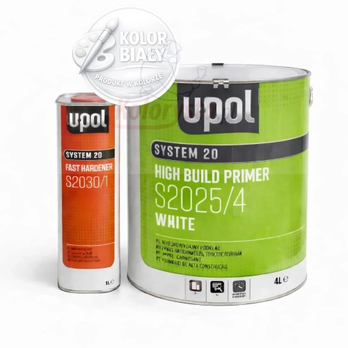 Podkład wypełniający U-POL S2025/4 biały + utwardzacz S2030 System 20 zestaw 4L + 1L