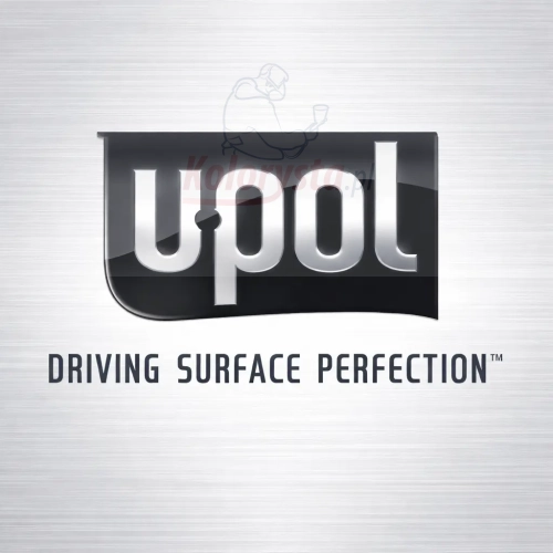 Logo U-POL Driving Surface Perfection na jasnym tle metalicznym