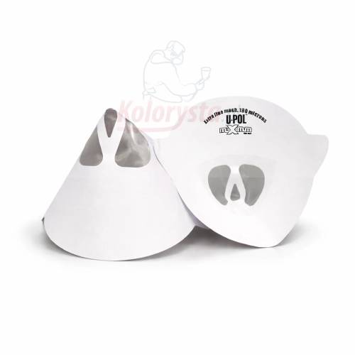 Sitko lakiernicze U-POL 190 mikronów do filtracji lakieru na białym tle