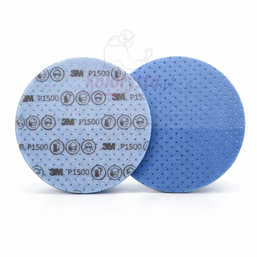 Krążek na gąbce D150 3M 33543 P1500 do precyzyjnego szlifowania powierzchni lakierniczych