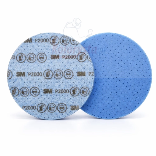 Krążek na gąbce D150 3M P2000 – profesjonalny dysk ścierny do lakiernictwa