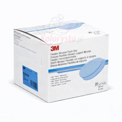 3M Flexible Abrasive Foam Disc P2000 33544 150 mm krążek ścierny na gąbce Hookit w pudełku