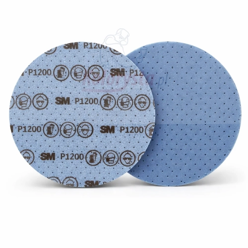 Elastyczny krążek ścierny 3M Hookit P1200 D150 na gąbce do przygotowania powierzchni pod lakier bezbarwny