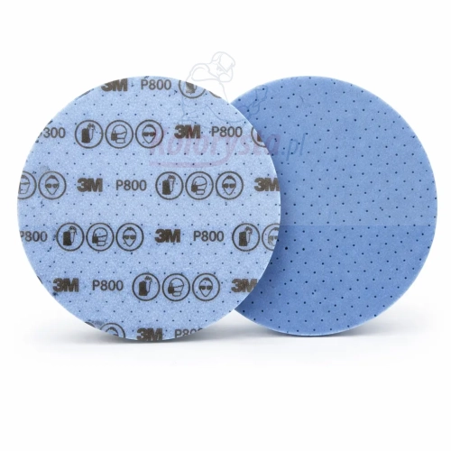 Krążki ścierne 3M P800 na białym tle – profesjonalne zdjęcie produktu z widoczną gradacją