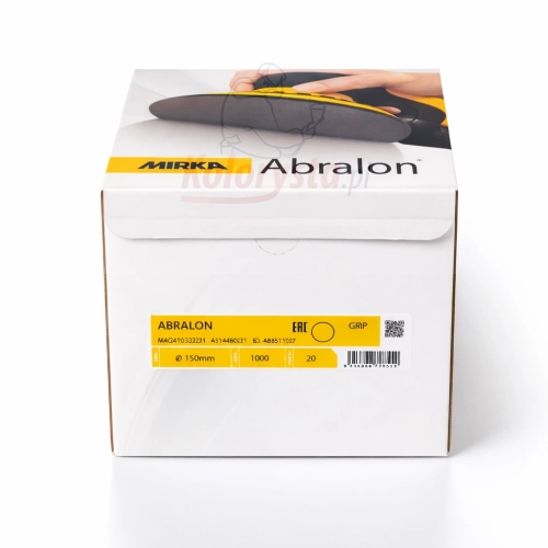 Krążki ścierne Mirka Abralon P1000 150 mm – opakowanie zbiorcze, dyski na piance do wykończenia powierzchni przed polerowaniem
