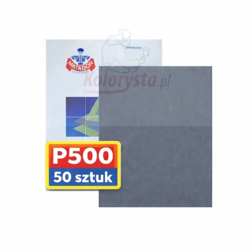 Papier ścierny wodny Matador P500 arkusz 230x280 mm – opakowanie 50 sztuk