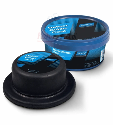 Norton Defect Guide Coat 100 g – puder kontrolny do wykrywania nierówności i niedoskonałości powierzchni przed lakierowaniem z aplikatorem.