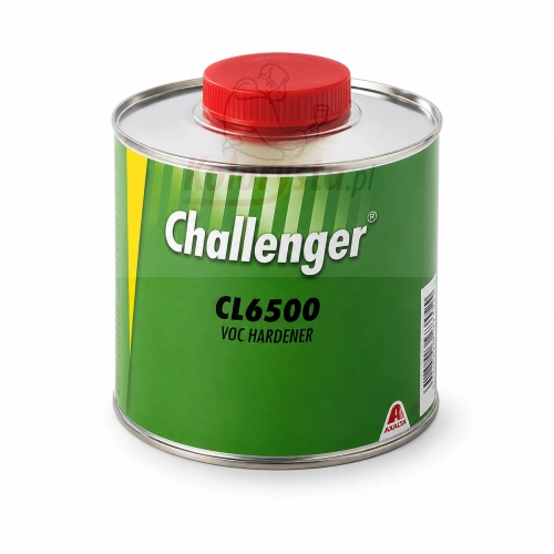 Utwardzacz Challenger CL6500 VOC Hardener 0,5L do lakieru bezbarwnego CL2200 i podkładów CL4200 oraz CL4500 – puszka na białym tle.