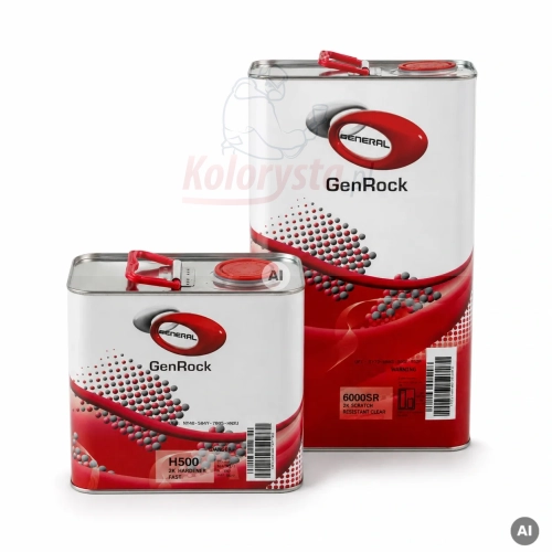 GenRock 6000SR lakier bezbarwny 2K z utwardzaczem H500 Fast – zestaw lakierniczy General