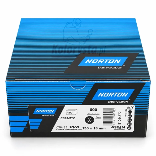Krążki ścierne Norton P600 150 x 18 mm 100 szt. ceramiczne