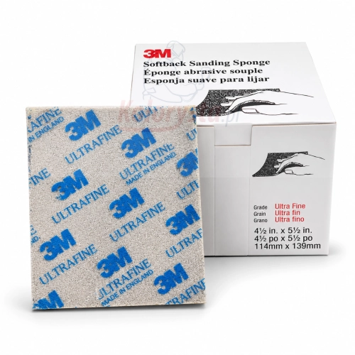 3M Softback Sanding Sponge Ultra Fine – gąbka ścierna 114 × 139 mm