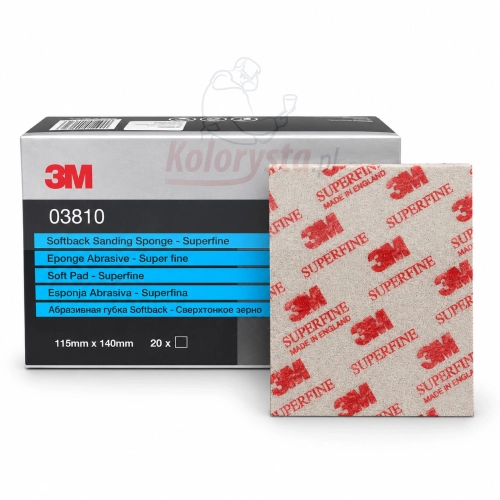 3M 03810 Softback Sanding Sponge Superfine – gąbka ścierna 115 x 140 mm