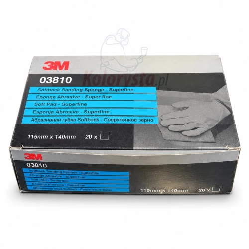 3M 03810 Softback Sanding Sponge Superfine 115x140 mm – gąbka ścierna