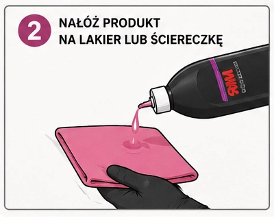 Nałóż wosk 3M Polish Rosa na aplikator lub panel