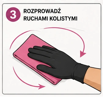 Rozprowadź 3M Polish Rosa ruchem kolistym