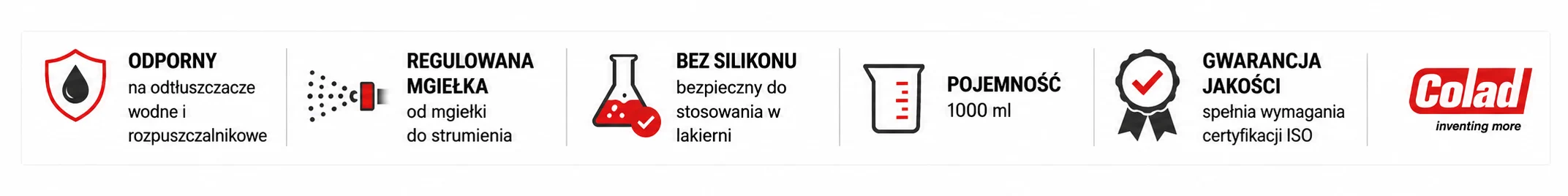 COLAD 9705Z spryskiwacz ciśnieniowy 1000 ml – Viton FKM, regulowana mgiełka, do odtłuszczaczy