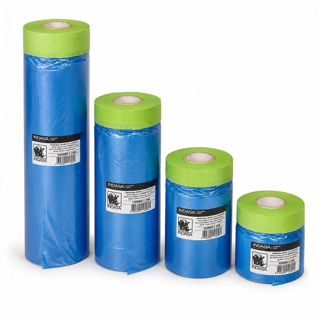 Folia maskująca z taśmą INDASA Cover Roll 1800 mm na 25 metrów