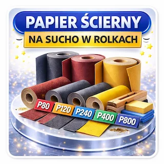 Papier ścierny do pracy na sucho na metry w rolce