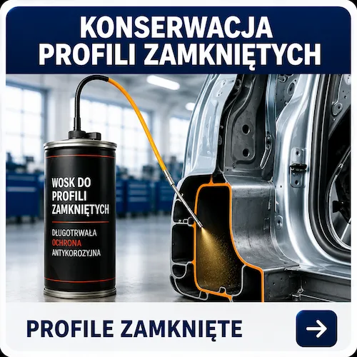 Konserwacja profili zamkniętych samochodu