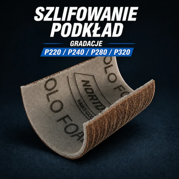Papier na gąbce Norton Rotollo P220 P320 – przygotowanie podkładu i powierzchni
