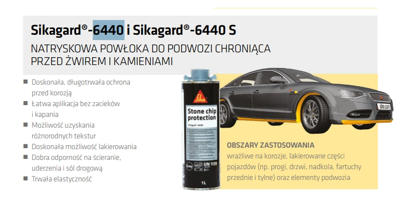 SikaGard 6440 czarny 1L baranek ochronny do podwozia, progów i nadkoli samochodowych