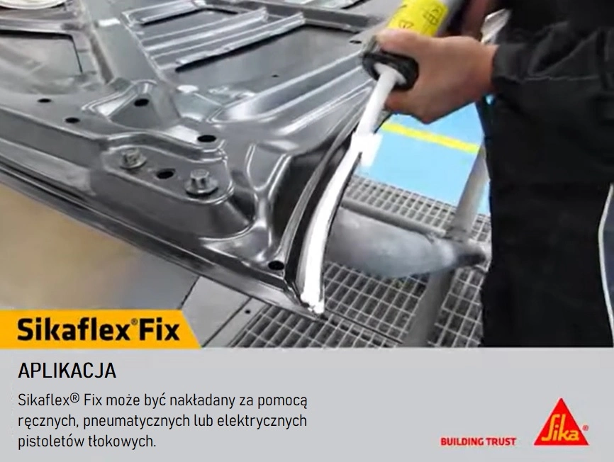 Aplikacja masy klejąco-uszczelniającej Sikaflex Fix