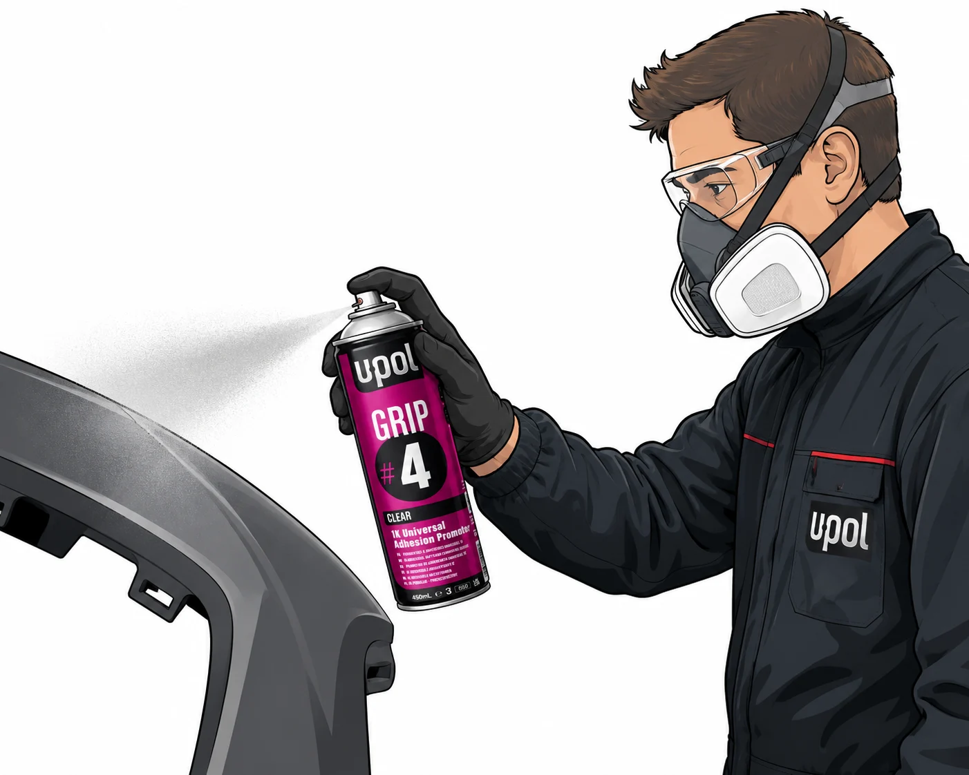 U-POL GRIP#4 aerosol 450ml