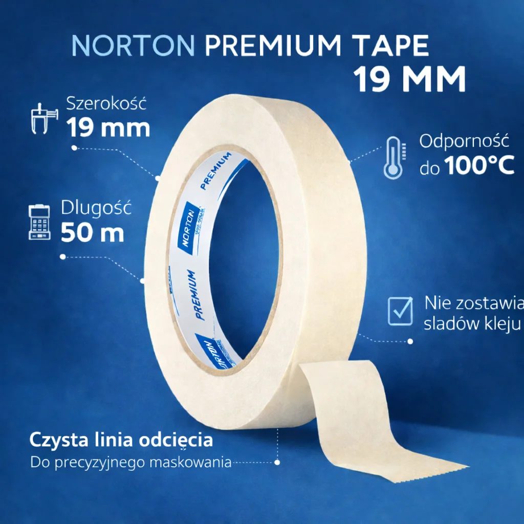 Taśma maskująca Norton Premium 19 mm – dane techniczne