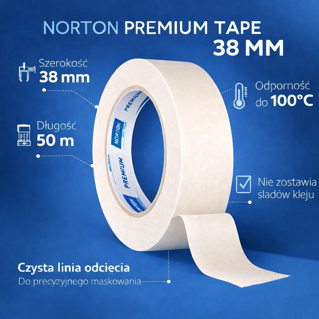 Taśma maskująca Norton Premium 38 mm – dane techniczne