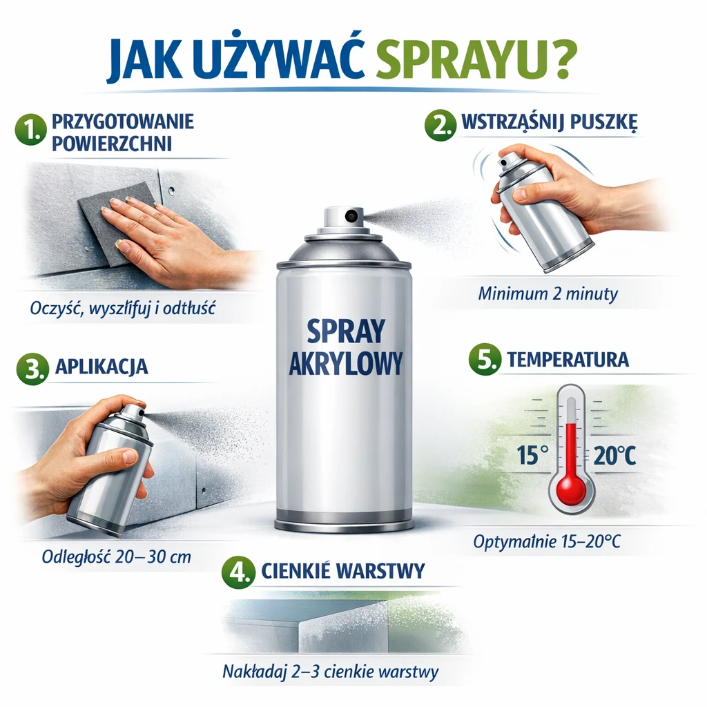 Instrukcja użycia sprayu lakierniczego krok po kroku