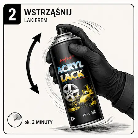 Wstrząsanie aerozolu przed użyciem